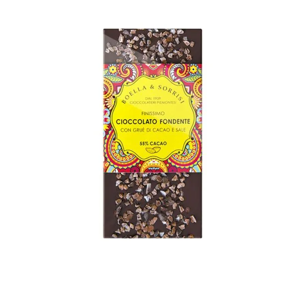 Cioccolato fondente con grue di cacao e sale Boella&Sorrisi