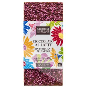 Milchschokolade mit Himbeerstückchen